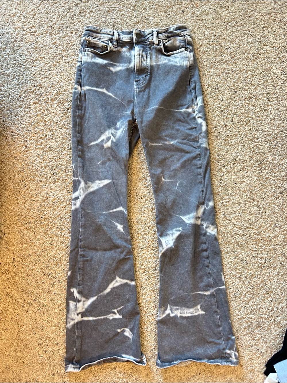 Motel Rocks Tie-Dye Flare Jeans